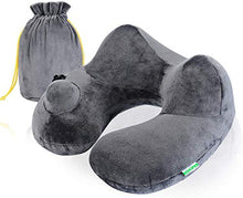 Carica l&#39;immagine nel visualizzatore di Gallery, Cuscino da viaggio per il collo, ideale viaggi in ufficio e a casa, Grau - Ilgrandebazar