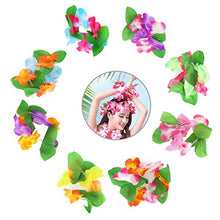 Carica l'immagine nel visualizzatore di Gallery, Annhao 32 Pezzi Ghirlanda Hawaiana Leis Luau con 16 bracciali 8 Fasce e 8...