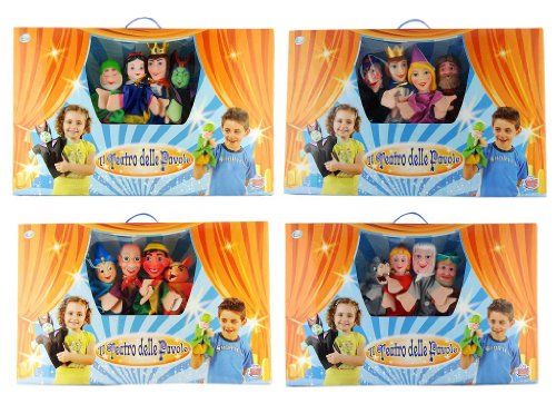 Grandi Giochi GG82200 - Maxi Teatrino con 4 marionette, modelli assortiti - Ilgrandebazar