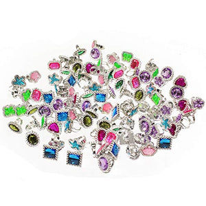 THE TWIDDLERS 100 Anelli Bambina Giocattolo Colorati con Gemme di Strass in... - Ilgrandebazar