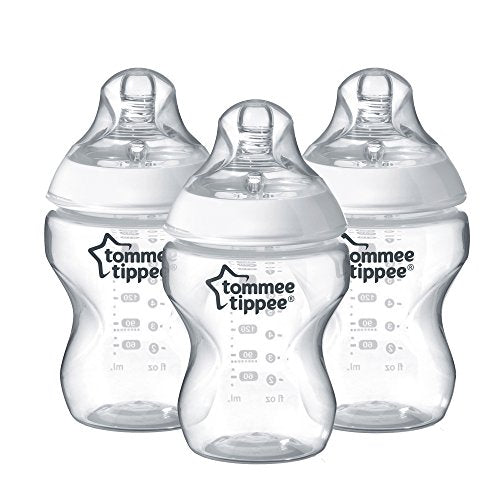 Tommee Tippee Closer to Nature Biberon 260ml, 3 Pezzi, Trasparente - Ilgrandebazar