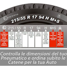 Carica l&#39;immagine nel visualizzatore di Gallery, Bottari 18819 &quot;Rapid T2&quot;, Catene neve auto 9 mm, Misura 090, Omologate TUV 90 - Ilgrandebazar