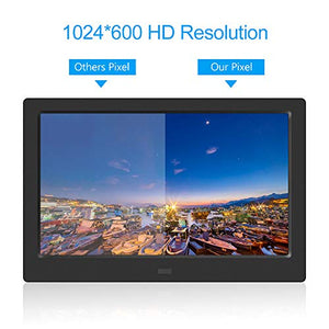 Cornice fotografica digitale, schermo elettronico 16: 9 LED HD, 1024 x 600...