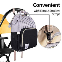 Carica l&#39;immagine nel visualizzatore di Gallery, Zaino Mamma Multifunzione,Borsa Fasciatoio,Cintura per Passeggino Nero - Ilgrandebazar