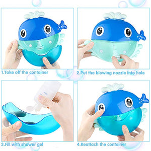 MOOKLIN ROAM Giocattoli da Bagno a Forma di Balena, Macchina a Bolle di...
