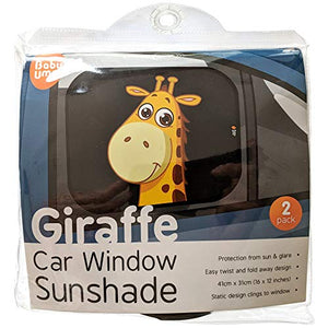 Parasole Baby Uma per auto, parasole neonati, con giraffa, Nero e Giallo