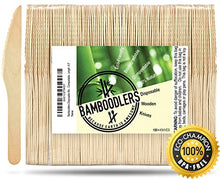 Carica l&#39;immagine nel visualizzatore di Gallery, BAMBOODLERS Coltelli Monouso in Legno | 100% Naturale, Ecologico,... - Ilgrandebazar