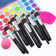 Carica l&#39;immagine nel visualizzatore di Gallery, BEAKEY set di pennelli trucco Premium synthetic Kabuki nero-argento
