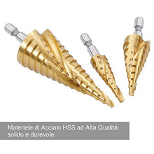 Carica l&#39;immagine nel visualizzatore di Gallery, Rovtop Kit 3 Punte Coniche in Acciaio HSS per Trapano HSS, 10cm - Ilgrandebazar