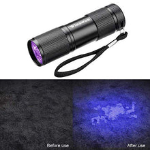 Carica l'immagine nel visualizzatore di Gallery, Winzwon Torcia UV 9 Leds Lampada Ultravioletti 395 NM torcia blacklight...