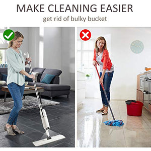 O'woda Spray Mop, Mocio in Microfibra con Spruzzatore 450ML, Rotante di 360...
