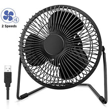 Carica l&#39;immagine nel visualizzatore di Gallery, EasyAcc Ventilatore USB, 6 Pollici Mini da Tavolo 6 Pollici, Nero