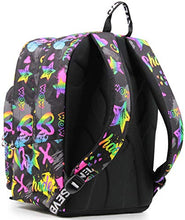 Carica l&#39;immagine nel visualizzatore di Gallery, Seven Zaino Scuola Extra Fit, Nero Fantasia, Iridescent, Zaino Doppio Scomparto Super Capiente Con Maxi Tasca Frontale Con Organizer Per Piccoli Accessori, Scuola &amp; Tempo libero, Bambine e Ragazze