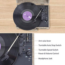 Carica l'immagine nel visualizzatore di Gallery, Giradischi Vintage, ammoon Blue tooth Vinile a 3 Velocità per...
