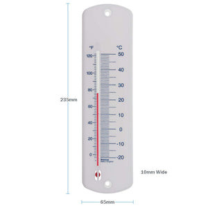 Brannan, termometro da Parete Grande, 240 mm, Giardino, Serra, bianco - Ilgrandebazar