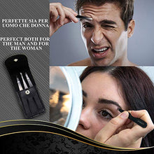 Carica l&#39;immagine nel visualizzatore di Gallery, Pinzette Per Sopracciglia Professionali Di Nuova Generazione In Acciaio Nero