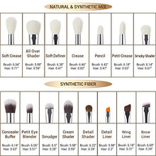Carica l&#39;immagine nel visualizzatore di Gallery, Jessup 15Pz Pennelli Trucco Professionale Set Occhi Pennello Ombretto...