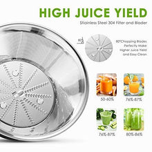 Carica l&#39;immagine nel visualizzatore di Gallery, Aicok Centrifuga, Estrattore di Succo a Freddo, Frutta e Argento - Ilgrandebazar