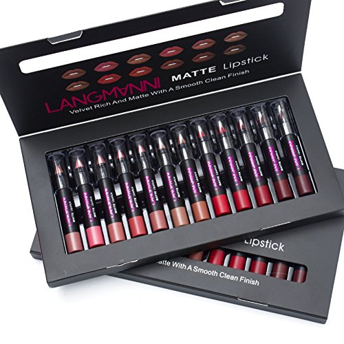 Lucoss Rossetto Matte,12pcs / lot opaco Impermeabile Velluto A - Ilgrandebazar