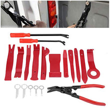 Carica l&#39;immagine nel visualizzatore di Gallery, EBTOOLS 19Pcs Strumento di Rimozione Auto Kit Utensile Smontaggio, rosso - Ilgrandebazar