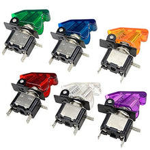 Carica l'immagine nel visualizzatore di Gallery, WGCD - Set di 6 interruttori a levetta per auto a LED, 12 V, 20 A, colore:...