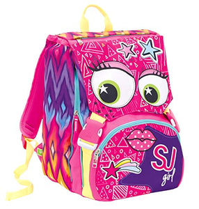 Zaino Estensibile Big, Facce da SJ, 28 Lt, Rosa, Sdoppiabile, Scuola & Tempo...