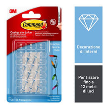 Carica l&#39;immagine nel visualizzatore di Gallery, Command 17026CLR 20 Ganci Adesivi a Clip e 24 Strisce Biadesive, Trasparente