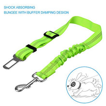 Carica l'immagine nel visualizzatore di Gallery, Zellar Cintura di Sicurezza per Cani, Regolabile in Nylon 2pcs, nero+verde