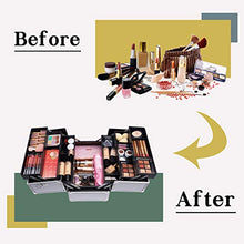 Carica l&#39;immagine nel visualizzatore di Gallery, Joligrace Valigetta Trucchi Beauty Case Valigia Porta Silver
