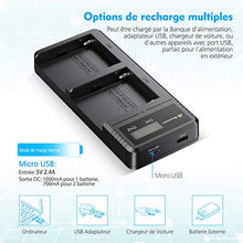 Carica l&#39;immagine nel visualizzatore di Gallery, Powerextra - 2 batterie da 8800mAh e caricatore a doppia ricarica rapida per...