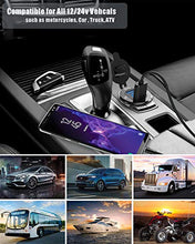Carica l'immagine nel visualizzatore di Gallery, GemCoo QC3.0 Presa USB per Auto Doppio in Alluminio, 12V / 24V 36W 2 Blu