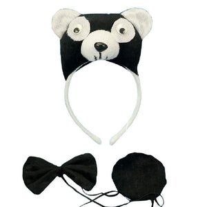Set Cerchietto Con Orecchie Coda E Papillon Da Lupo Per Bambini 6-10 Anni... - Ilgrandebazar