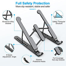 Carica l&#39;immagine nel visualizzatore di Gallery, AOVUYCK-Store Supporto PC Portatile, 8 Livelli Regolabile &amp; Raffreddamento Porta PC, Pieghevole in Plastica e Silicone Laptop Stand per Computer Portatili e Tablet (10-15,6’’)