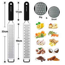 Carica l&#39;immagine nel visualizzatore di Gallery, LEMCASE Zester, Grattugia in Acciaio Inox - Formaggio, Limone, Verdura -... - Ilgrandebazar