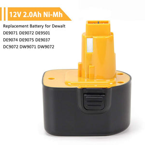 POWERGIANT Batteria 12V 2.0ah per Avvitatore Dewalt DE9071 2.0AH