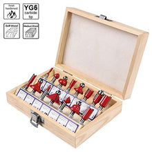 Carica l&#39;immagine nel visualizzatore di Gallery, flintronic Set di Fresa per Scanalature del Legno, 15 Pezzi #1 Rosso 15pcs - Ilgrandebazar