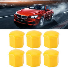 Carica l&#39;immagine nel visualizzatore di Gallery, KIMISS 20pcs tappi per dadi ruota auto, 19mm Auto Hub Coprivite Giallo