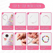 Carica l'immagine nel visualizzatore di Gallery, Sandno Perline Per Braccialetti Kit Perline Per Braccialetti Fai Da Te Bambina perline 10mm 600 Pz-Crea Braccialetti e Collane con Perline colorate-Gioielli creativi per bambini