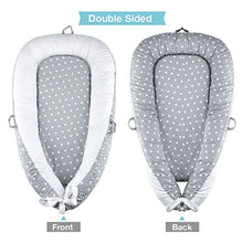 Carica l&#39;immagine nel visualizzatore di Gallery, Luchild Baby Nest Riduttore Per Letto Culla Sacco Nanna Punto Tondo Grigio