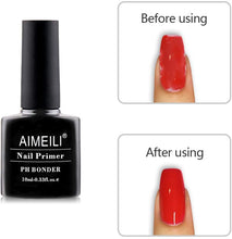 Carica l'immagine nel visualizzatore di Gallery, AIMEILI Primer Unghie Base Bonder Nail Prep Primer Aria Veloce Asciutto Primer Unghie Trucco Non Lampada, base trucco Libero Fit per Unghie in Acrilico Bonder Legame 10ml