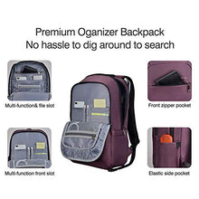 Carica l'immagine nel visualizzatore di Gallery, SLOTRA Zaino per Laptop da 15-15,6 Pollici con Porta di Ricarica USB Viola