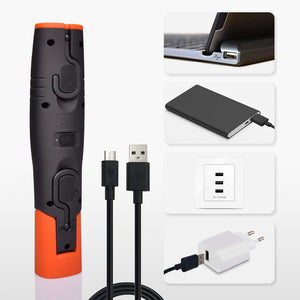 ENUOTEK Lampada da Lavoro Torcia Ispezione a LED COB 4W Cavo USB, nero - Ilgrandebazar