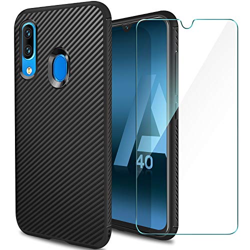 ivencase Cover Samsung Galaxy A40 Silicone & Pellicola Protettiva in Vetro...