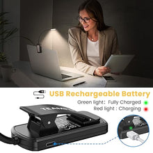 Carica l&#39;immagine nel visualizzatore di Gallery, TEAMPD Luce da Lettura, USB Ricaricabile Lampada da Lettura, 10 LEDs 3 Modalità 100-10% Luminosità Regolabile Luce per Lettura Libri a Letto con Clip, Luce Lettura per Libro,Portatili,Viaggio,Bambini