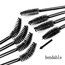 Carica l&#39;immagine nel visualizzatore di Gallery, JZK 120 Applicatore mascara monouso scovolino pennello pieghevole nero 120x
