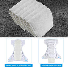 Carica l&#39;immagine nel visualizzatore di Gallery, Lictin 6 Pezzi Pannolini Lavabili Riutilizzabili - Pannolino Lavabile con 6... - Ilgrandebazar