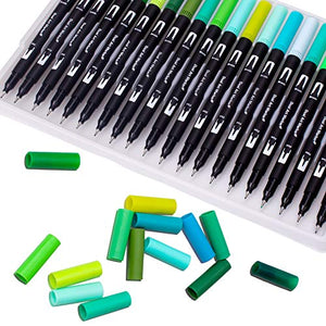 Laconile 100 colori acquerello spazzole con punta di 2 mm, 100 Black Colours - Ilgrandebazar