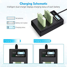 Carica l&#39;immagine nel visualizzatore di Gallery, Powerextra - 2 batterie di ricambio NB-6L e doppio kit ricarica LCD per...