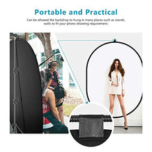 Carica l&#39;immagine nel visualizzatore di Gallery, Neewer 150x200cm Fondale Pieghevole Chroma Key in Bianco &amp; Nero 2-in-1 a...