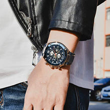 Carica l&#39;immagine nel visualizzatore di Gallery, Orologio uomo BY BENYAR Cronografo Analogico Impermeabile Orologi Blackblue - Ilgrandebazar